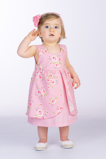 Schnittmuster Babykleid Hängerchen für Mädchen ebook pdf ROSA