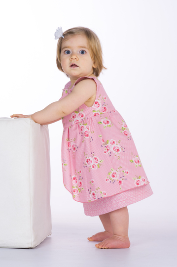 Sewing pattern baby pinafore dress ROSA tutorial file 3m/6m–3y/4y