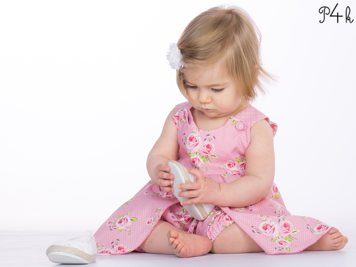 Sewing pattern baby pinafore dress ROSA tutorial file 3m/6m–3y/4y