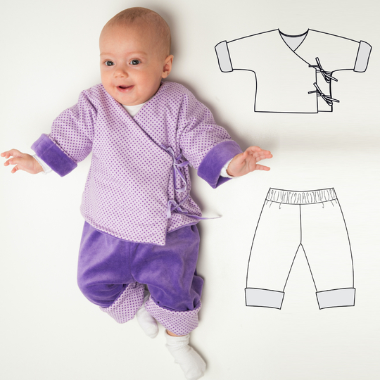 Baby Jacket & Pants FIORINO FIORETTO PDF Pattern 0m-2y