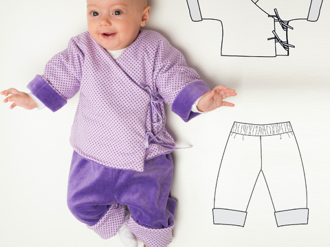 Schnittmuster Wickeljacke+Wendehose FIORINO+FIORETTO Datei 50/56–86/92