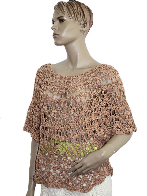 Häkelanleitung Shirt Fächermuster Gr. 38 bis 52 - Bild 6