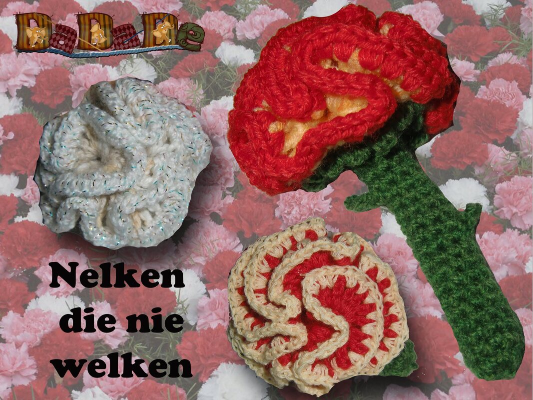 Nelken, die nicht welken, eine Häkelanleitung
