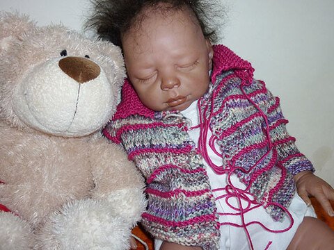 Strickanleitung * Super Easy Babyjäckchen “eliZZZa” Raglan mit Größentabellen