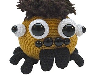 amigurumi animal glotzi PDF crochet pattern tutorial spider stuff toy digital tarantula black widow ebook file digital