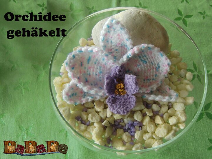 Orchideen, der etwas anderer Tischschmuck, eine Häkelanleitung