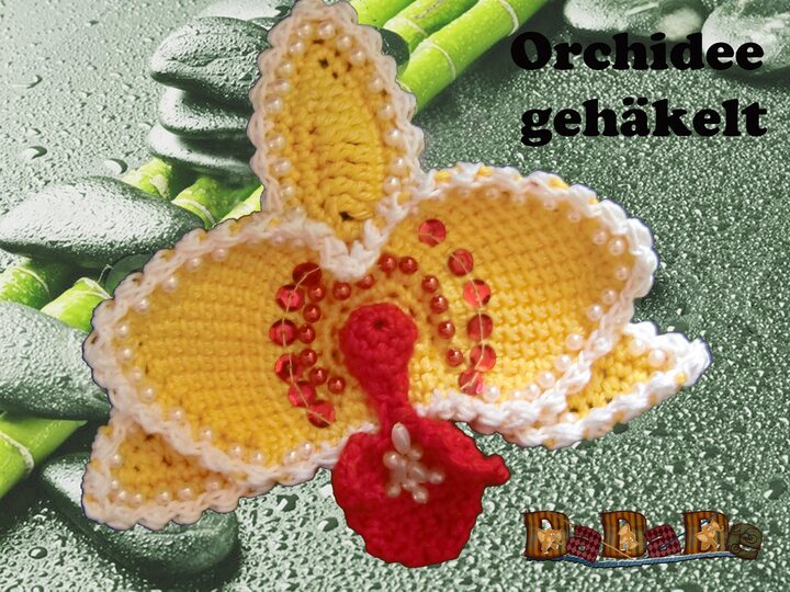 Orchideen, der etwas anderer Tischschmuck, eine Häkelanleitung
