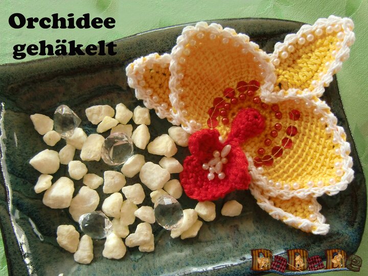 Orchideen, der etwas anderer Tischschmuck, eine Häkelanleitung