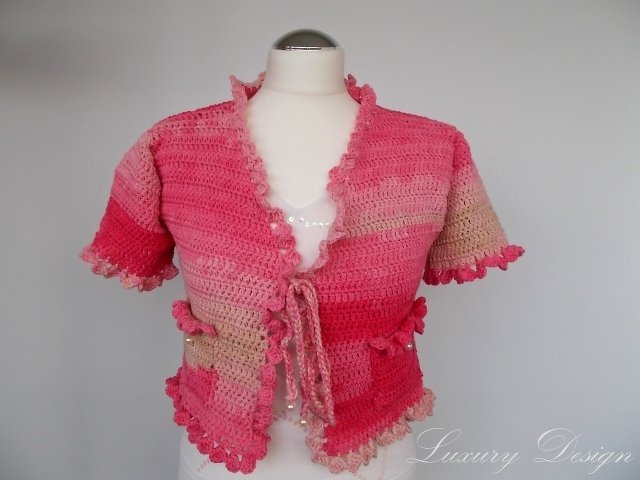 Häkelanleitung Sommer Jacke Größe S-XXXL Luxury Design No.34