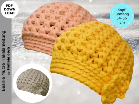 Häkelanleitung "Beanie-Mütze"