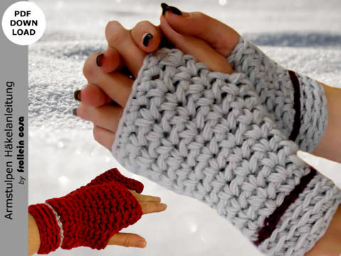 Häkelanleitung Armstulpen