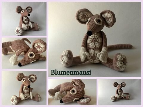 Häkelanleitung Blumenmausi