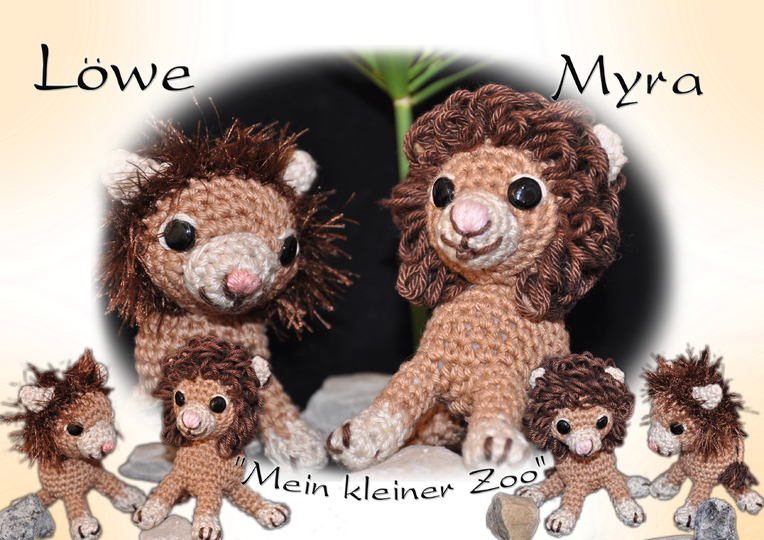 Löwe -Myra  aus "Mein kleiner Zoo" Amigurumi 