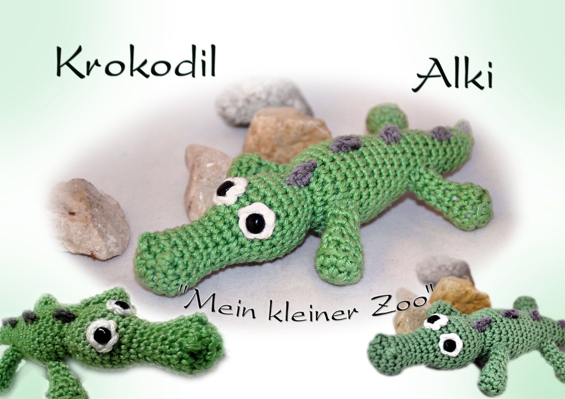 Krokodil - Alki  aus "Mein kleiner Zoo" Amigurumi 