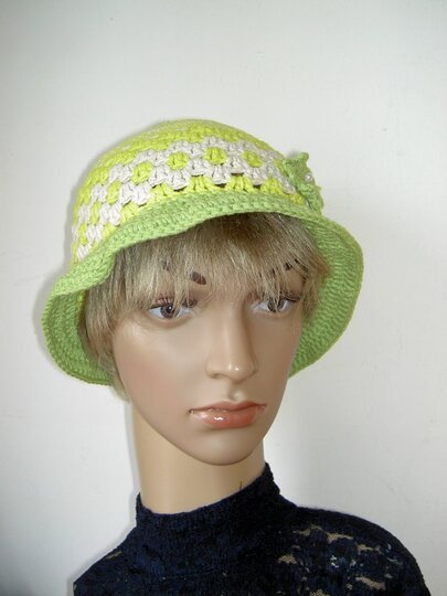 Häkelanleitung Sommer-Hut  in 3 Grössen, KU 48 - 56 cm  #009