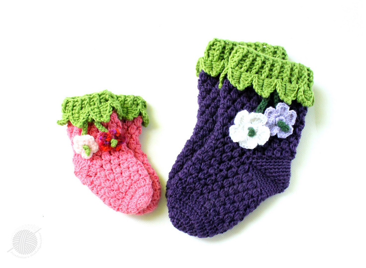 Baby & children's socks "Forest berries" (sizes: 0 m.- 5 y.)