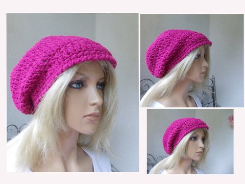 Häkelanleitung für eine schlichte Beanie Schirm, Schirm-Beanie