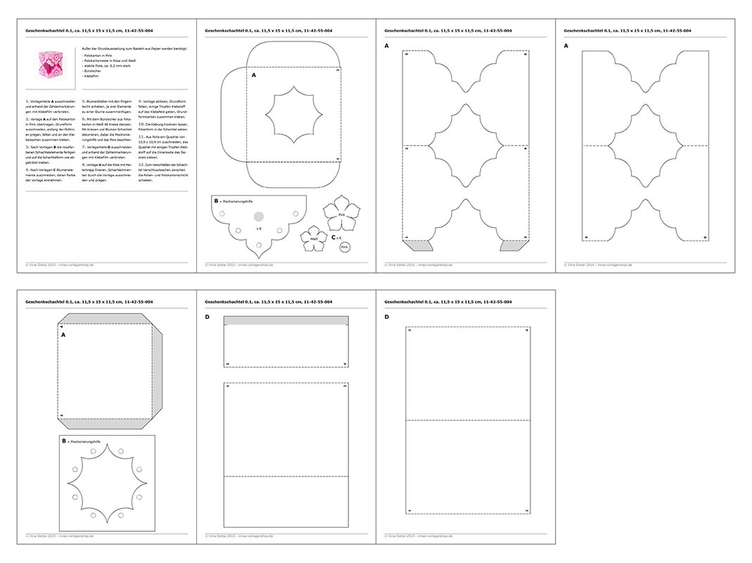 Geschenkschachtel mit Sichtfenster – Bastelvorlagen und Anleitung - Bild 5