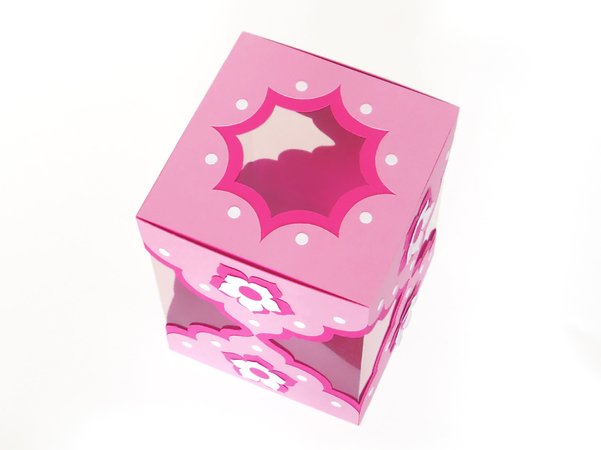 24 Sechseckige Geschenkboxen Mit Sichtfenster – Mit Schleife, Für Bonbons, Kuchen & Party