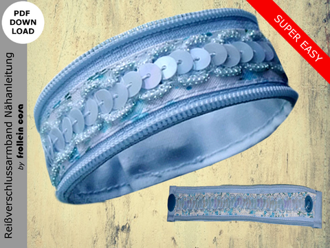 Nähanleitung "Reißverschluss-Armband"