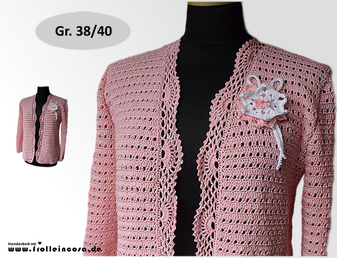 Häkelanleitung Jacke "Rosemarie" Gr. 38/40 - Bild 2