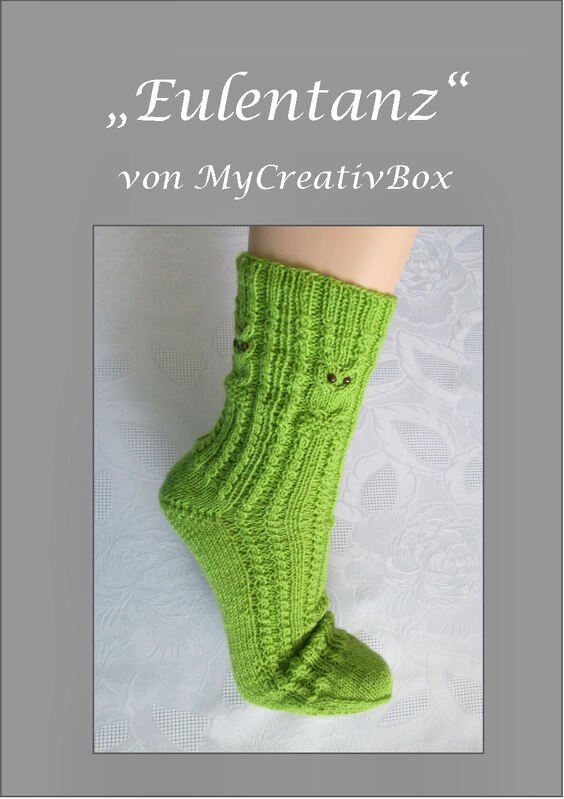 Sockenmuster "Eulentanz" gestrickt Gr.: 32-45