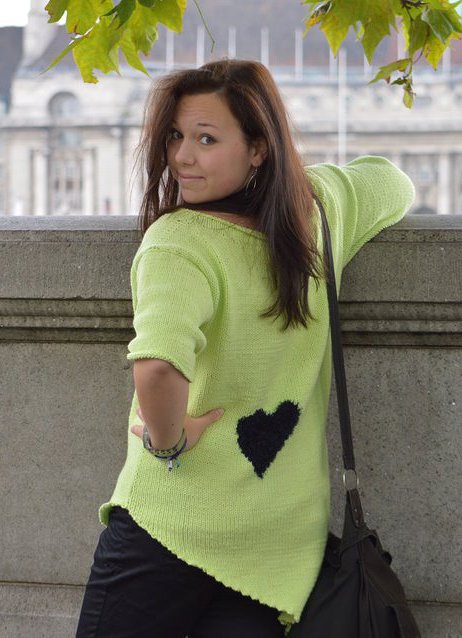 Herzpullover, Modell „Pia“, Gr. S, M, L (34/36 38/40, 42/44), Stricken, Damenpullover, EASY, auch für Anfänger geeignet