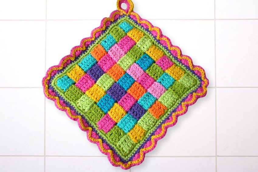 Topflappen im Webstil - Bild 4