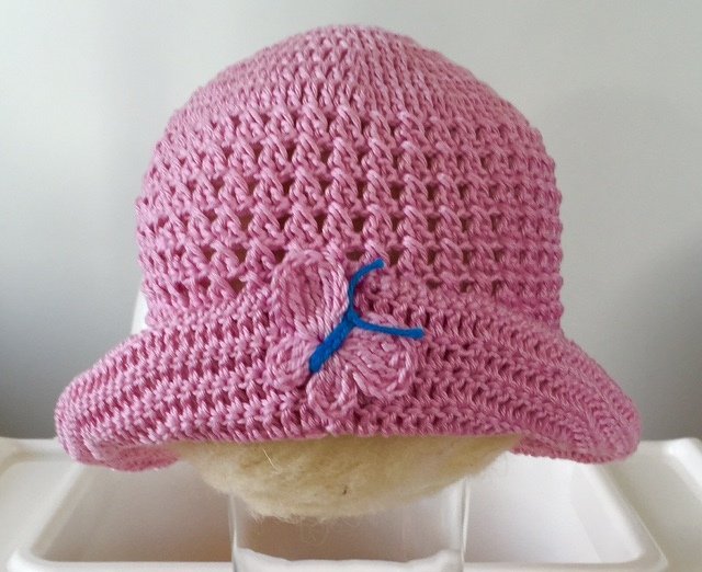 Sommerhütchen, Hütchen, Babyhut, Kinderhut, ca. 40 - 55 cm KU, Sommerhut, Anleitung, Häkelanleitung, häkeln - Bild 2