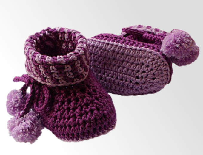 Häkelanleitung Babyschuhe "Viola" - Bild 2