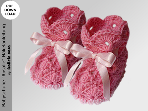 Häkelanleitung Babyschuhe "Rosalie"