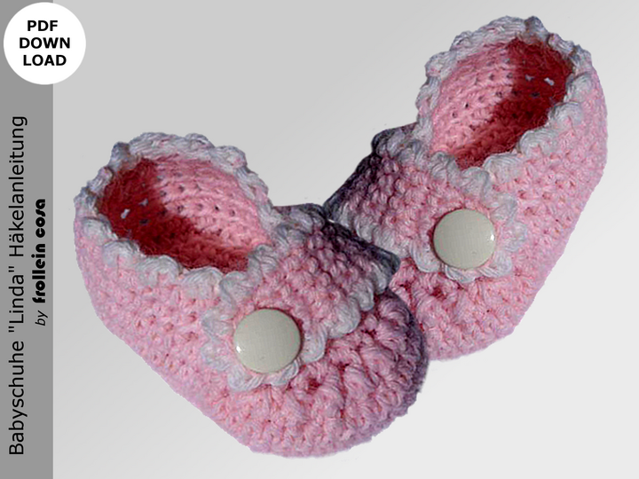 Häkelanleitung Babyschuhe "Linda"