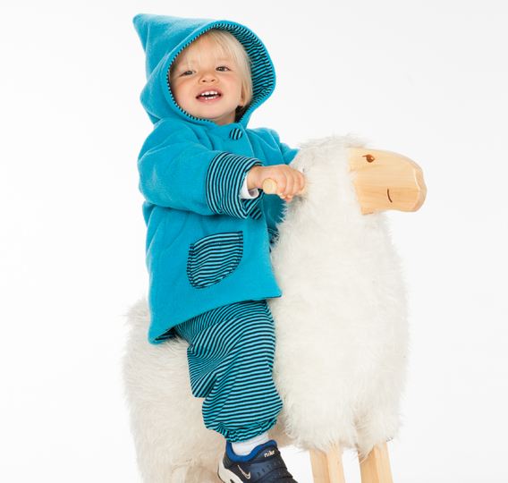 Baby Jacke Schnittmuster TORETTO – gefütterte Zipfeljacke 62/68–98/104