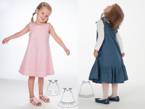 Girls Dress STEFFI 3-in-1 – PDF Pattern 9m/12m-11y/12y
