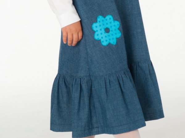 Baby girls dress sewing pattern, tunic with hem ruffles STEFFI + SIENA