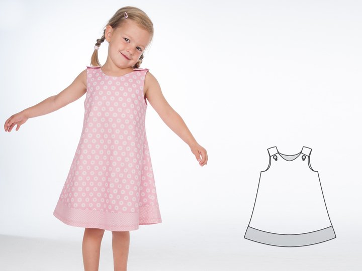 sewing pattern girls dress 3in1 STEFFI tutorial 9m/12m to 11y/12y