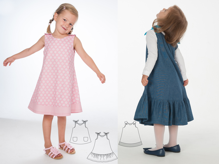 Sewing Pattern Girls Dress Sewing Pattern PDF – Baby & Kids- sizes 9m-12y