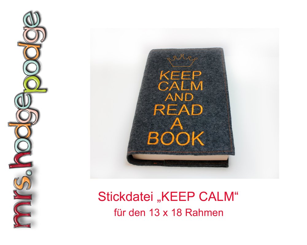 Stickdatei "Keep Calm and read a book" - Bild 3