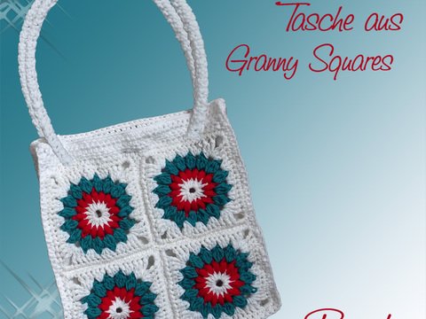 Häkelanleitung für Granny Square Tasche