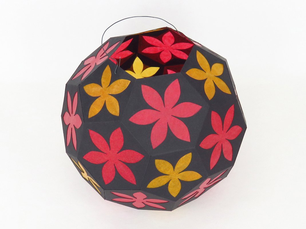 St. Martins-Laterne mit Blumen – Bastelvorlagen mit Anleitung