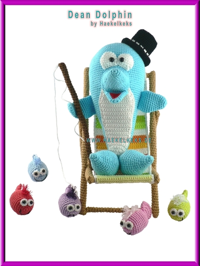 Dean Dolphin incl. Liegestuhl --- Häkelanleitung von Haekelkeks