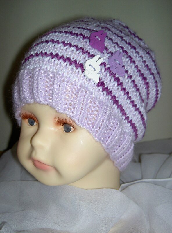 Strickanleitung Baby-Mütze, Mütze für Kleinkind, Gr. 74-80    #011 - Bild 3