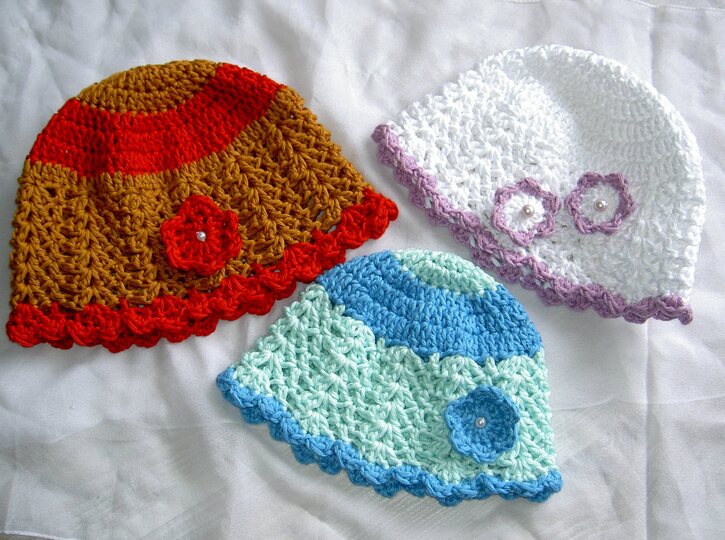 Häkelanleitung Sommer-Hut Ku 48 - 56 cm, Häkelmütze  #012