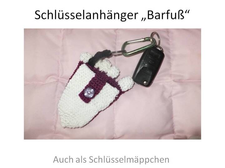 Barfuß sein - Schlüsselanhänger und Schlüsseltasche