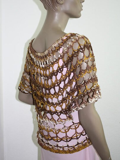 Häkelanleitung Netzshirt Rauten Gr. 36 bis 44