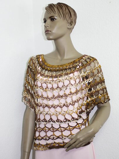 Häkelanleitung Netzshirt Rauten Gr. 36 bis 44