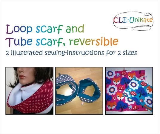 Loop scarf and tube scarf, reversible