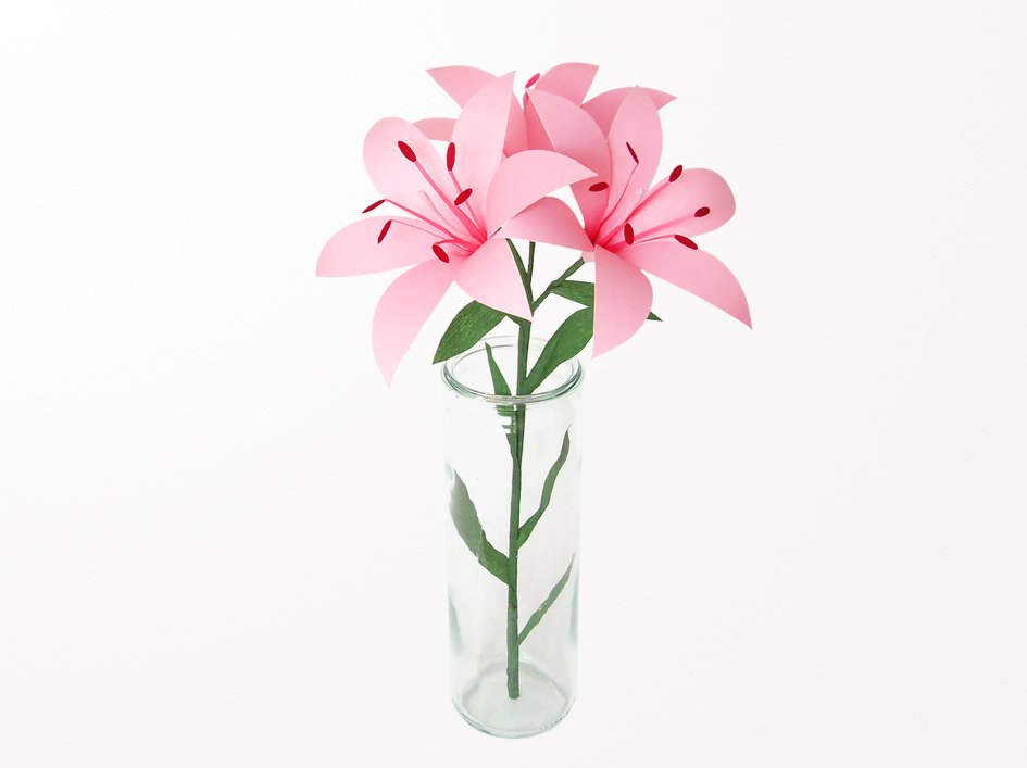 Papier-Lilien – Bastelvorlagen und Anleitung