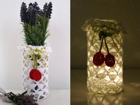 DIY Vase / Windlicht alle Größen Sommertraum Design No.4