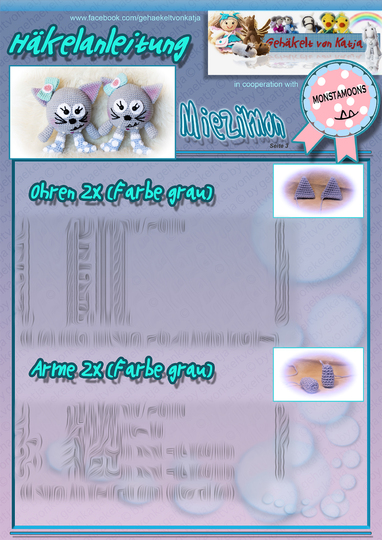 Häkelanleitung Miezimon von Monstamoons